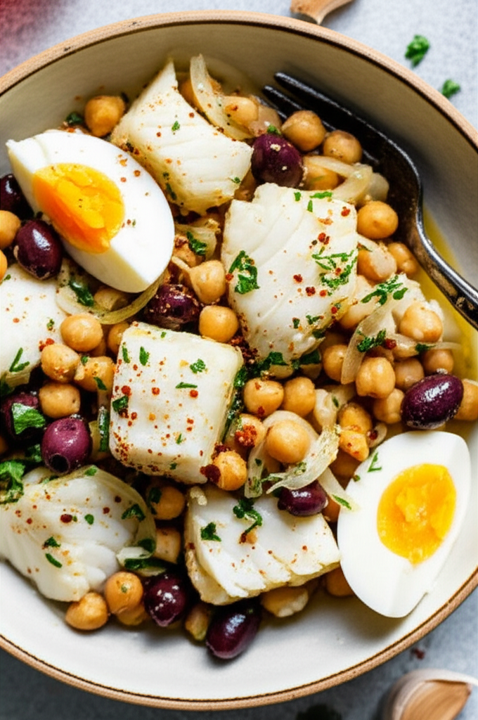 Bacalhau Salt Cod With Chickpeas image