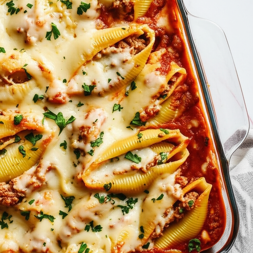 3 Cheese Beef Stuffed Shells image