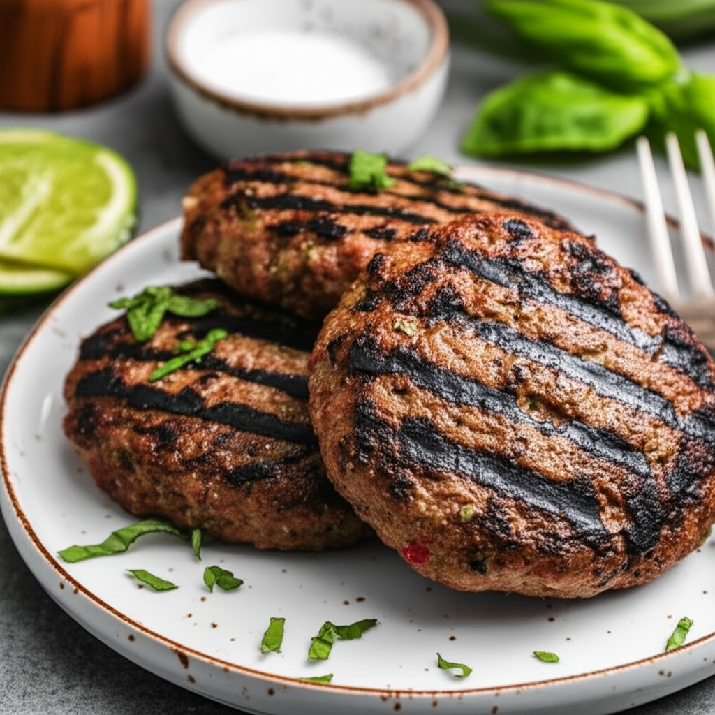 Backyard Mediterranean Burgers image