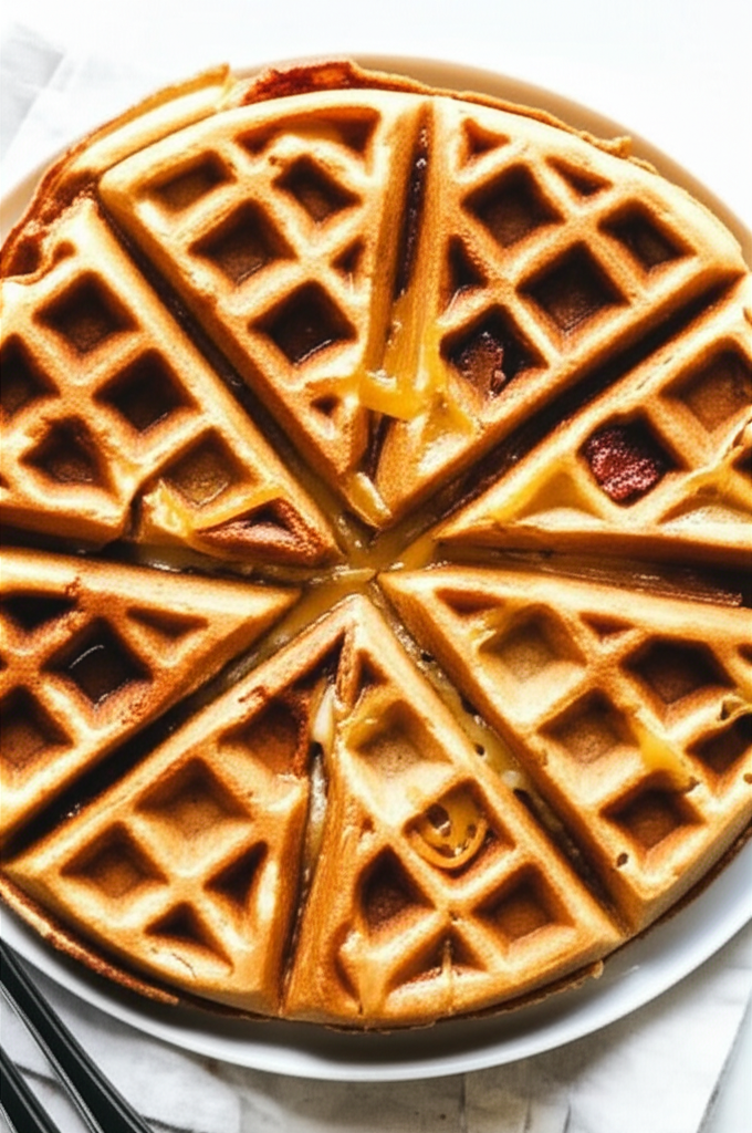 Bacon Cheese Waffles image