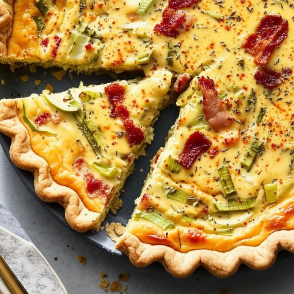 Bacon Leek Quiche image