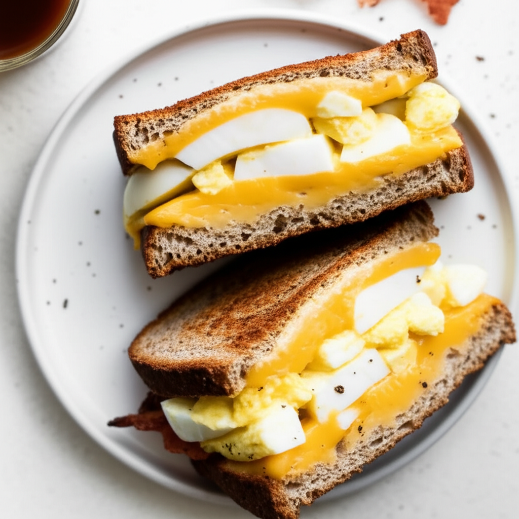 Bacon Egg Breakfast Spread Sandwiches image