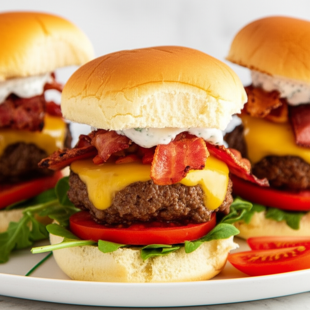 Bacon Ranch Cajun Baby Cheeseburgers For Zwt 9 image