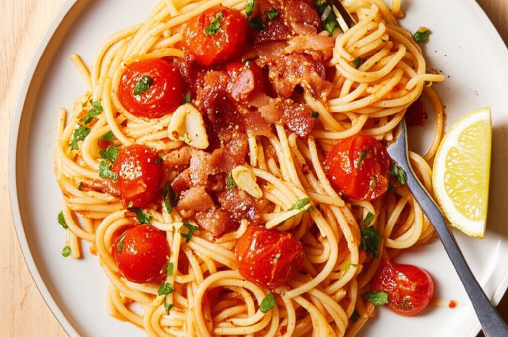 Bacon Tomato Pasta With A Kick image