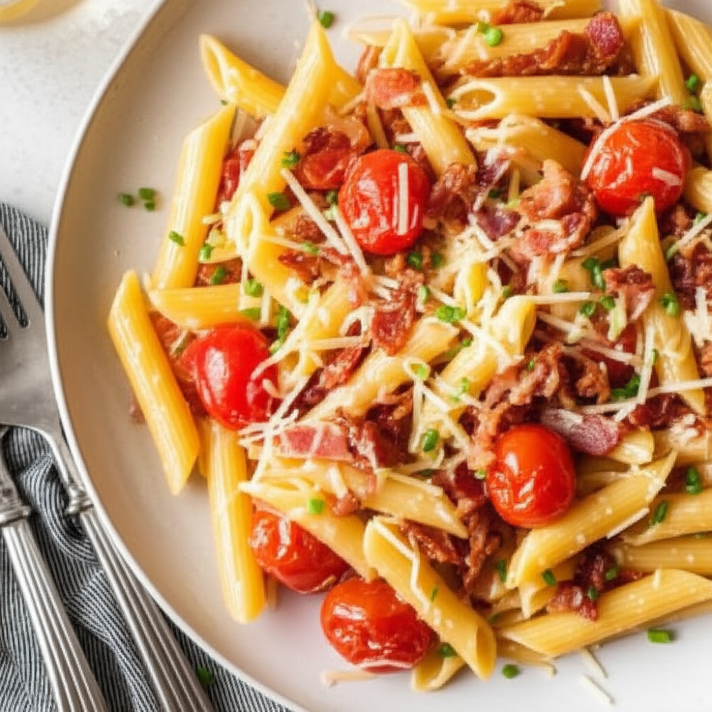 Bacon Tomato Presto Pasta image