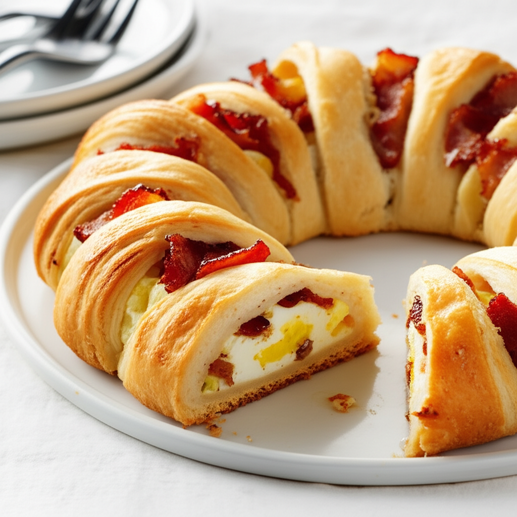 Bacon N Eggs Crescent Sandwich image