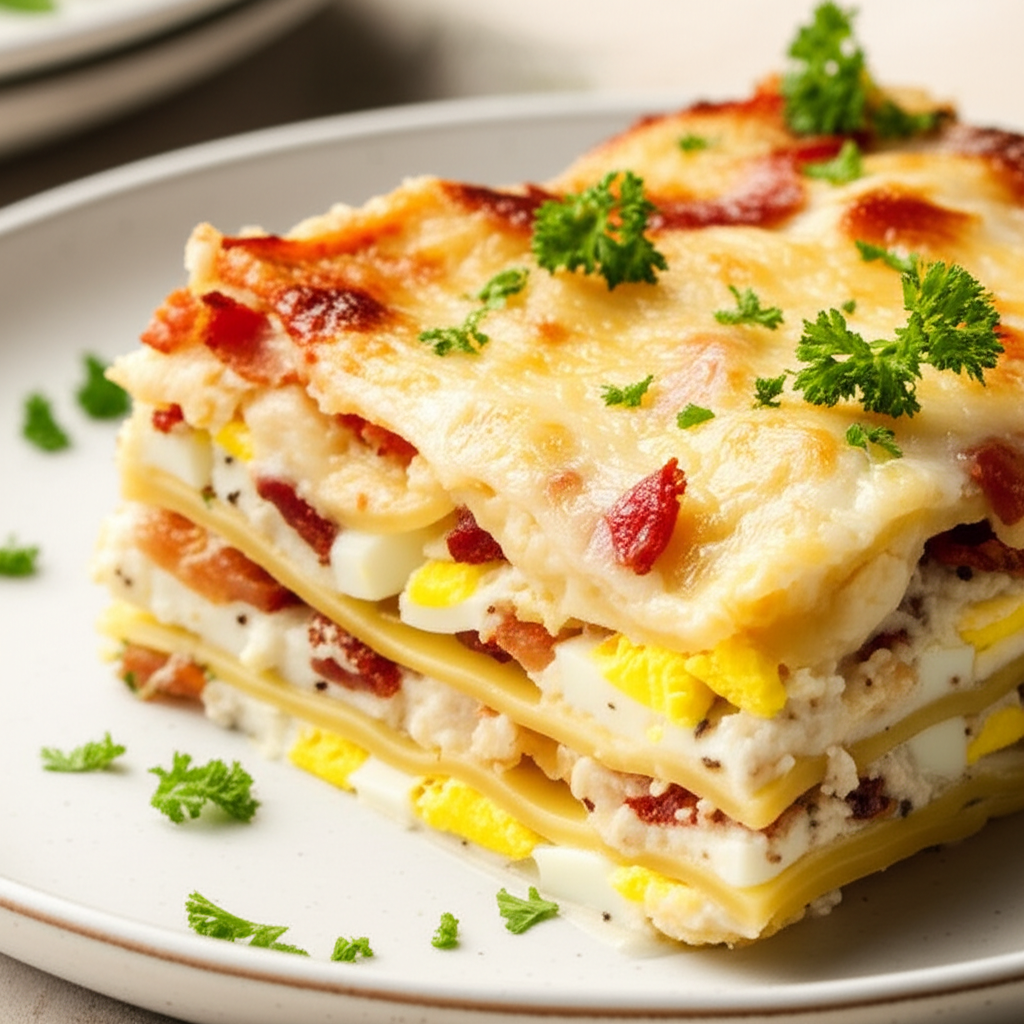 Bacon N Egg Lasagna image