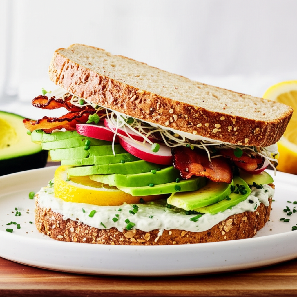 Bacon And Avocado Sandwiches image