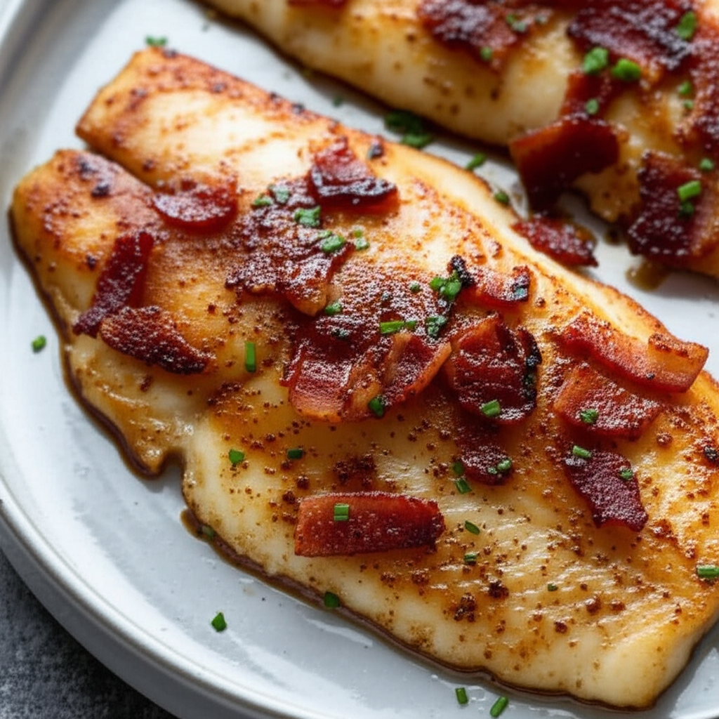 Bacon And Brown Sugar Infused Tilapia image