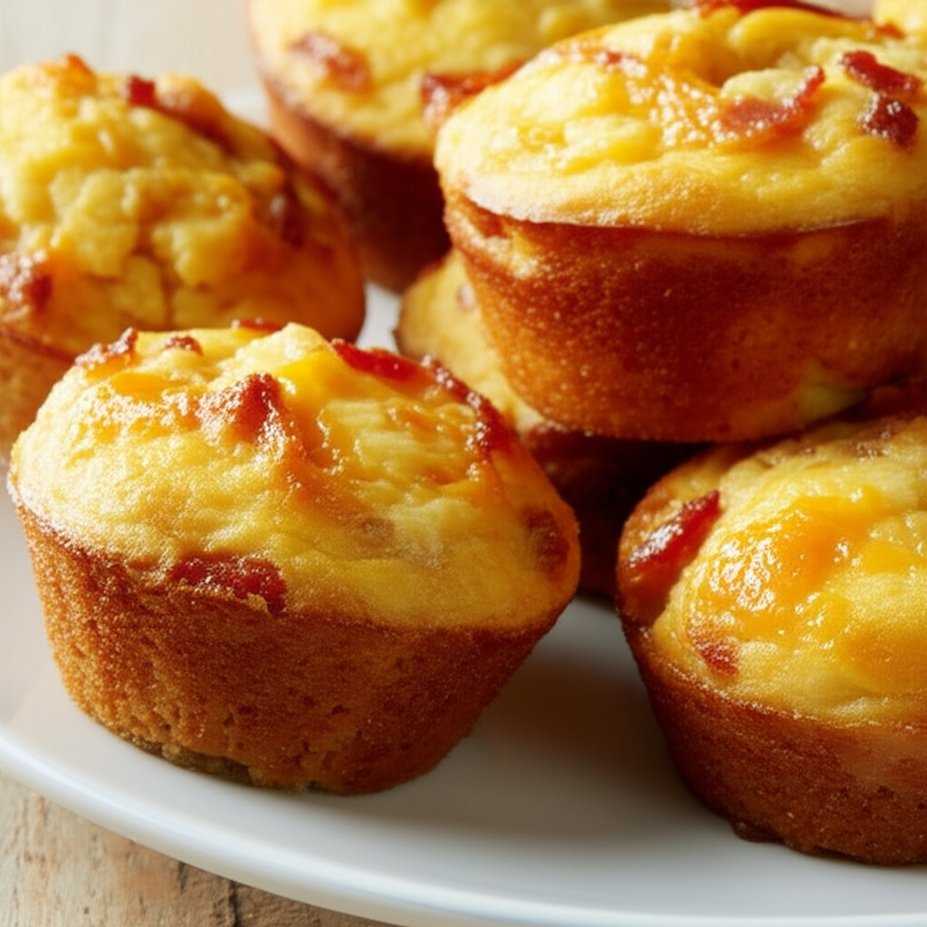 Bacon And Cheddar Muffins image