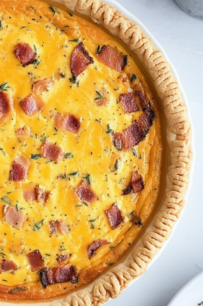 Bacon And Cheddar Quiche image