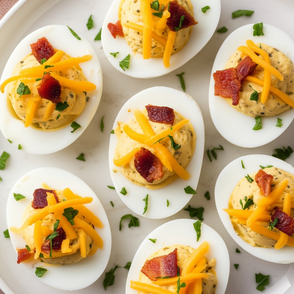 Bacon And Cheese Deviled Eggs image