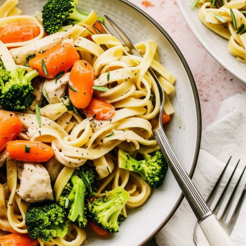 Lemon Tarragon Chicken Fettuccini image