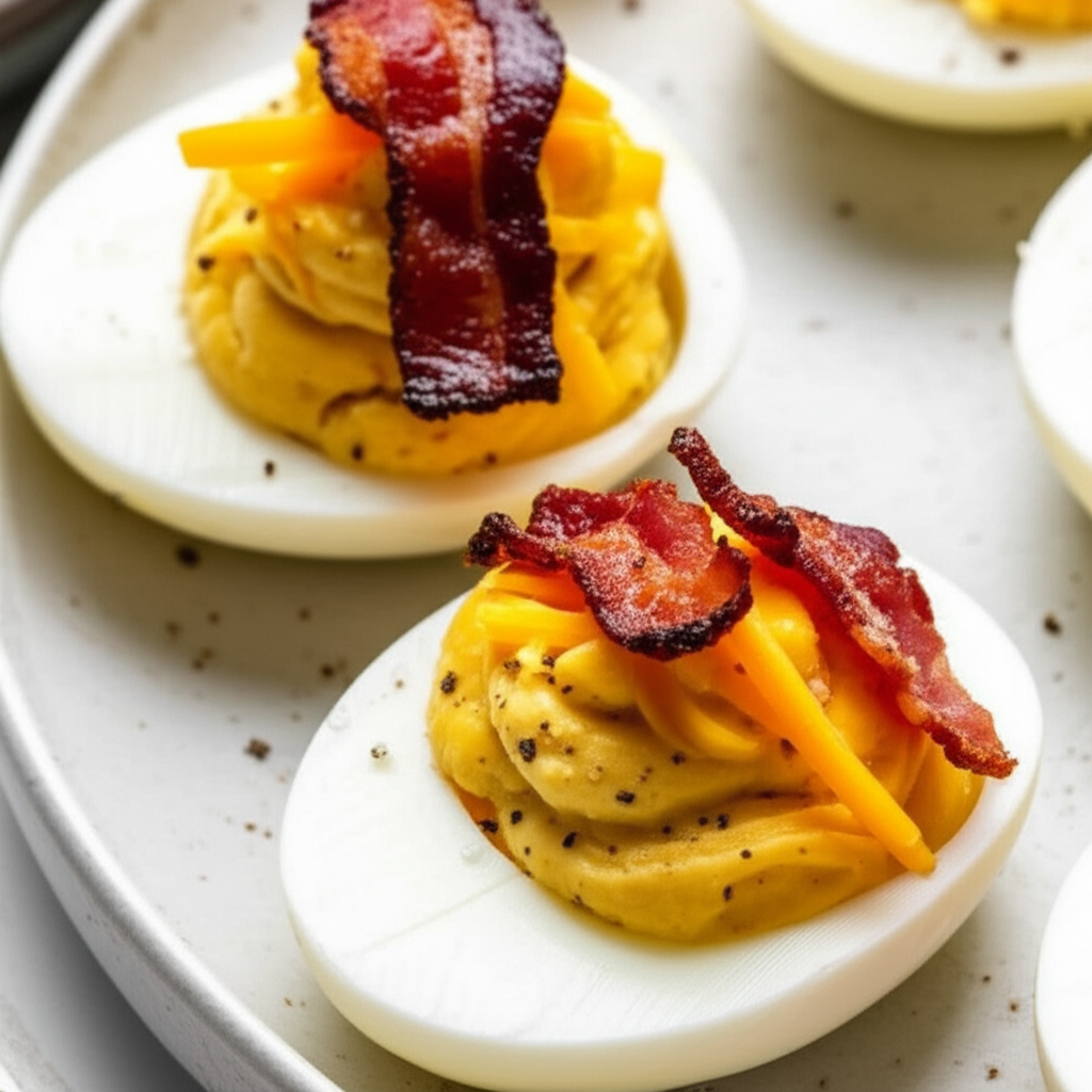 Bacon And Cheese Eggs image