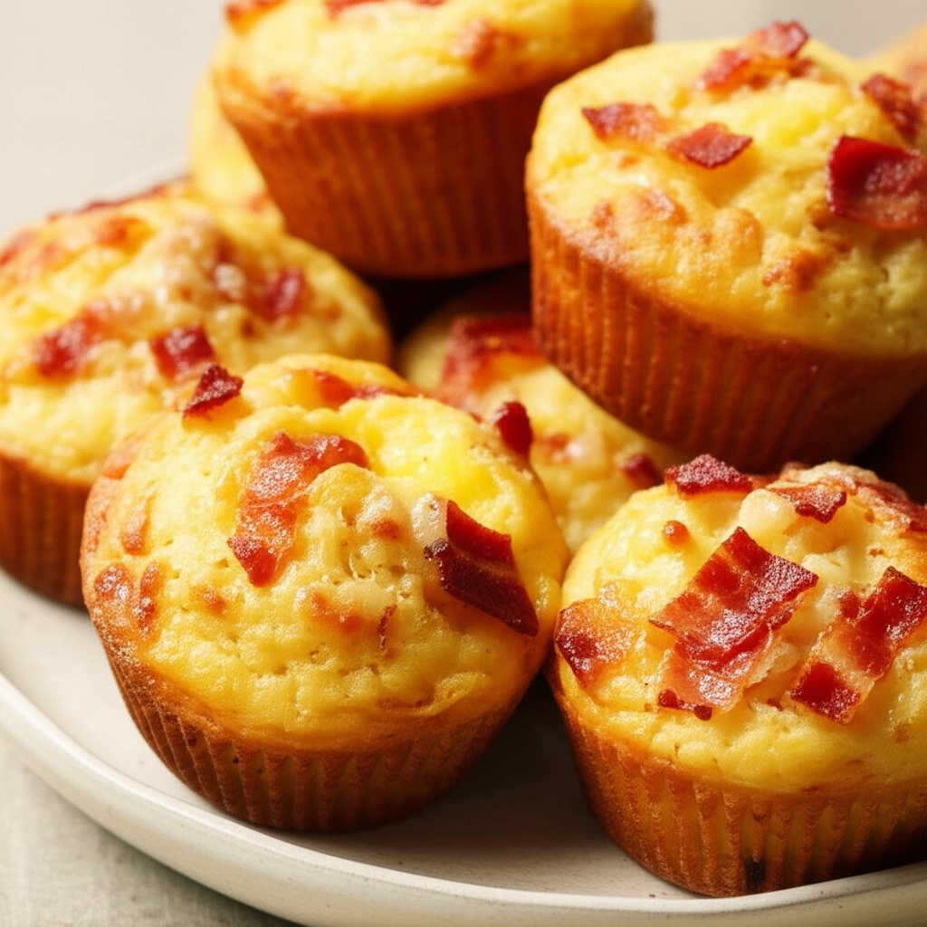 Bacon And Cheese Muffins image