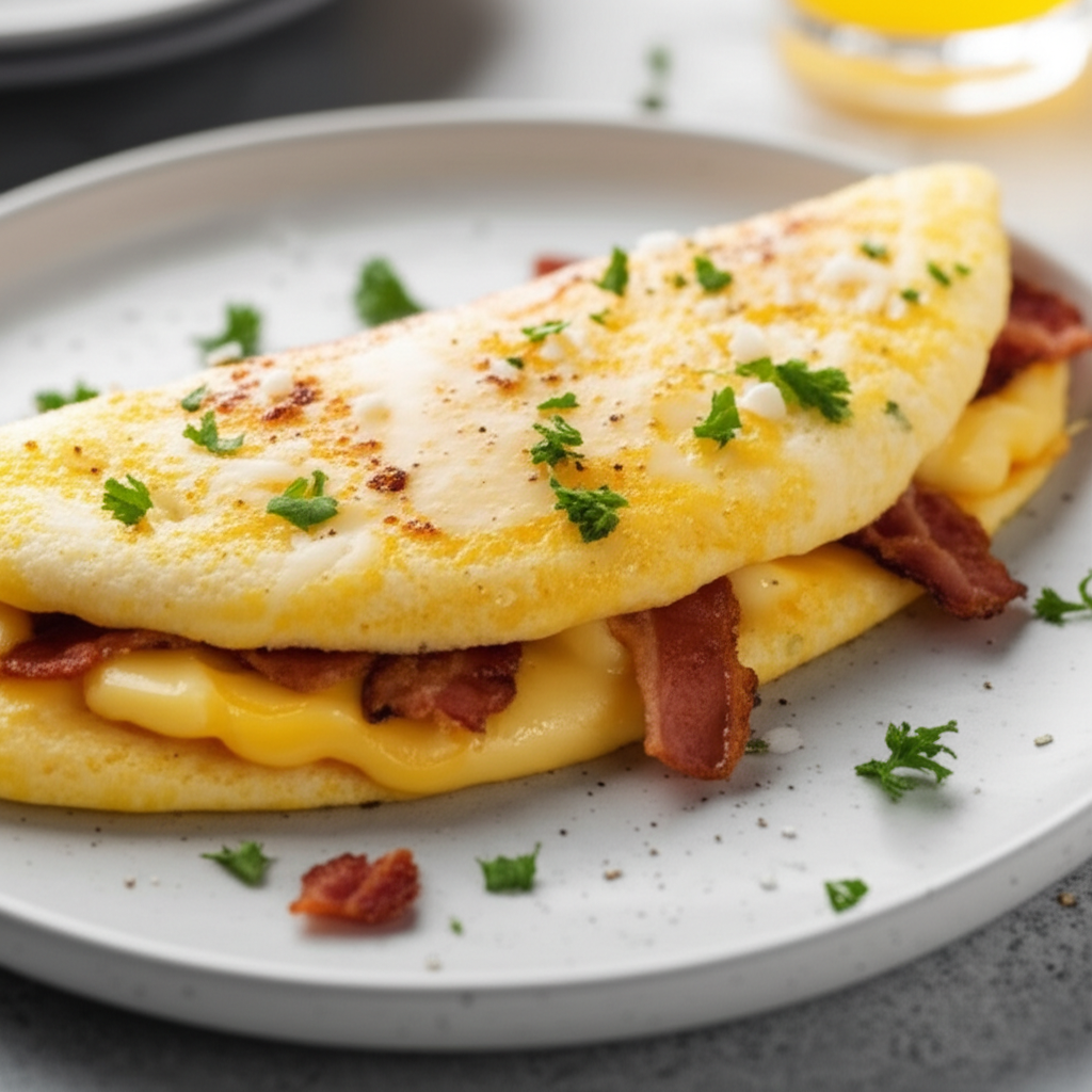 Bacon And Cheese Omelet image