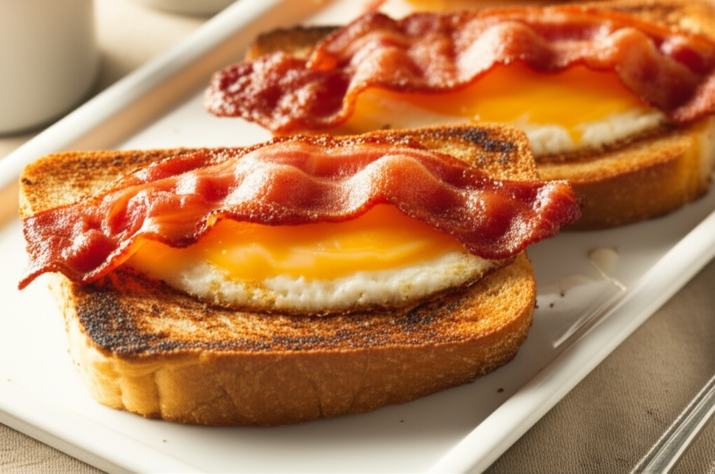 Bacon And Cheese Toast image