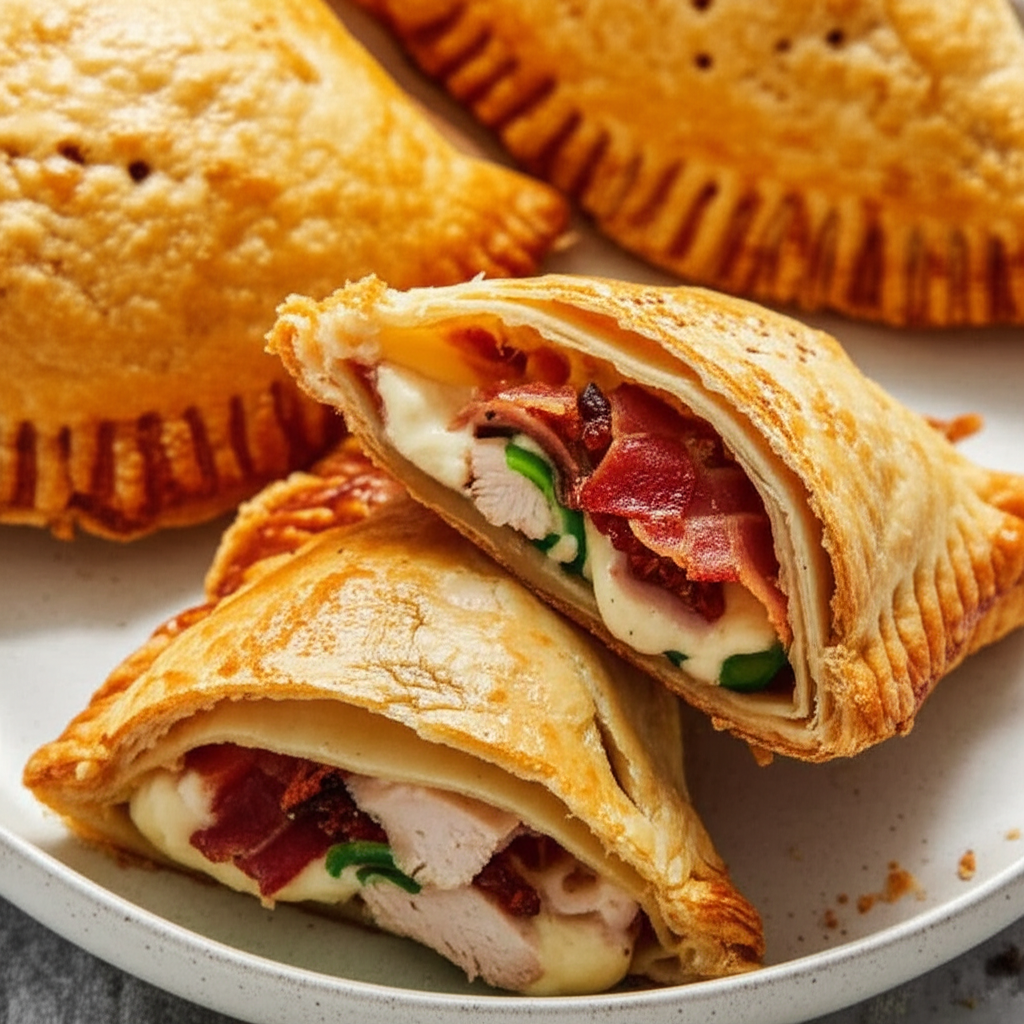 Bacon And Chicken Pastry Pockets image