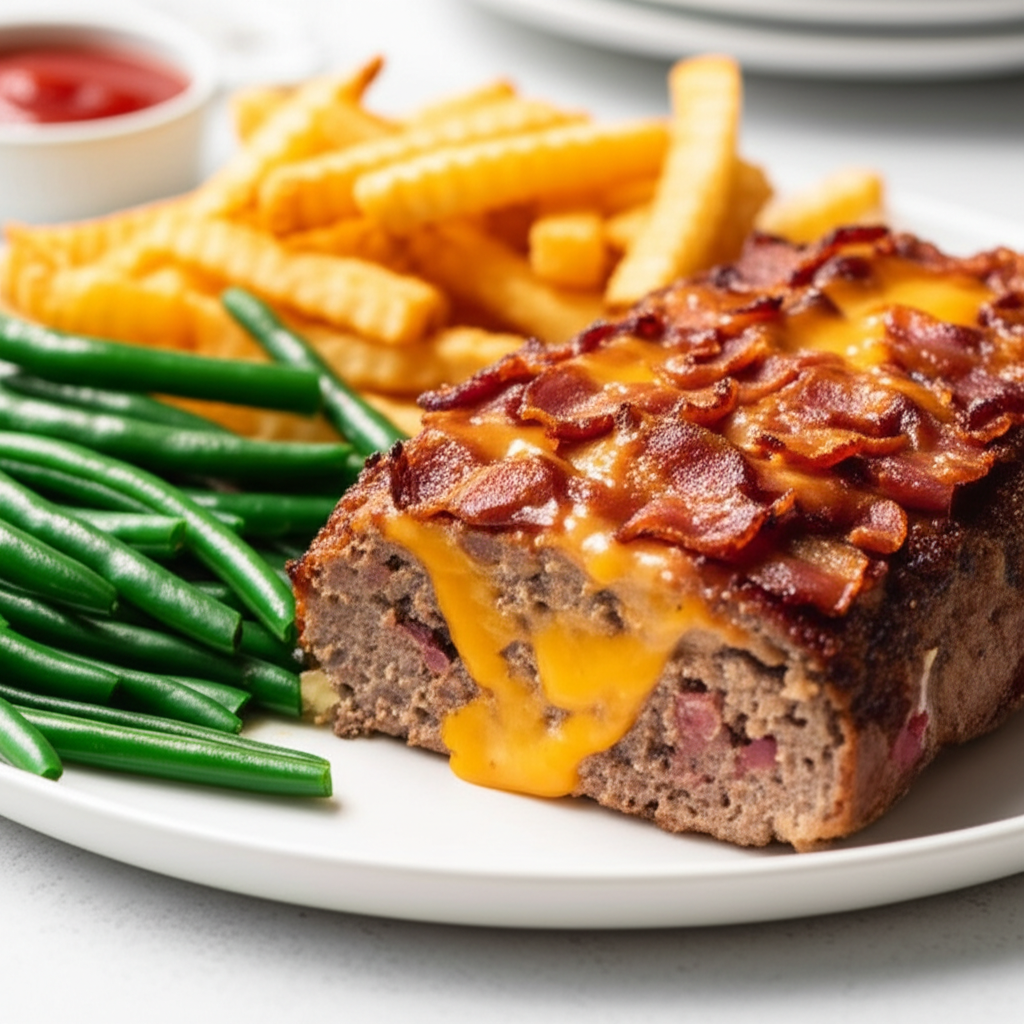 Bacon And Double Cheeseburger Meatloaf image