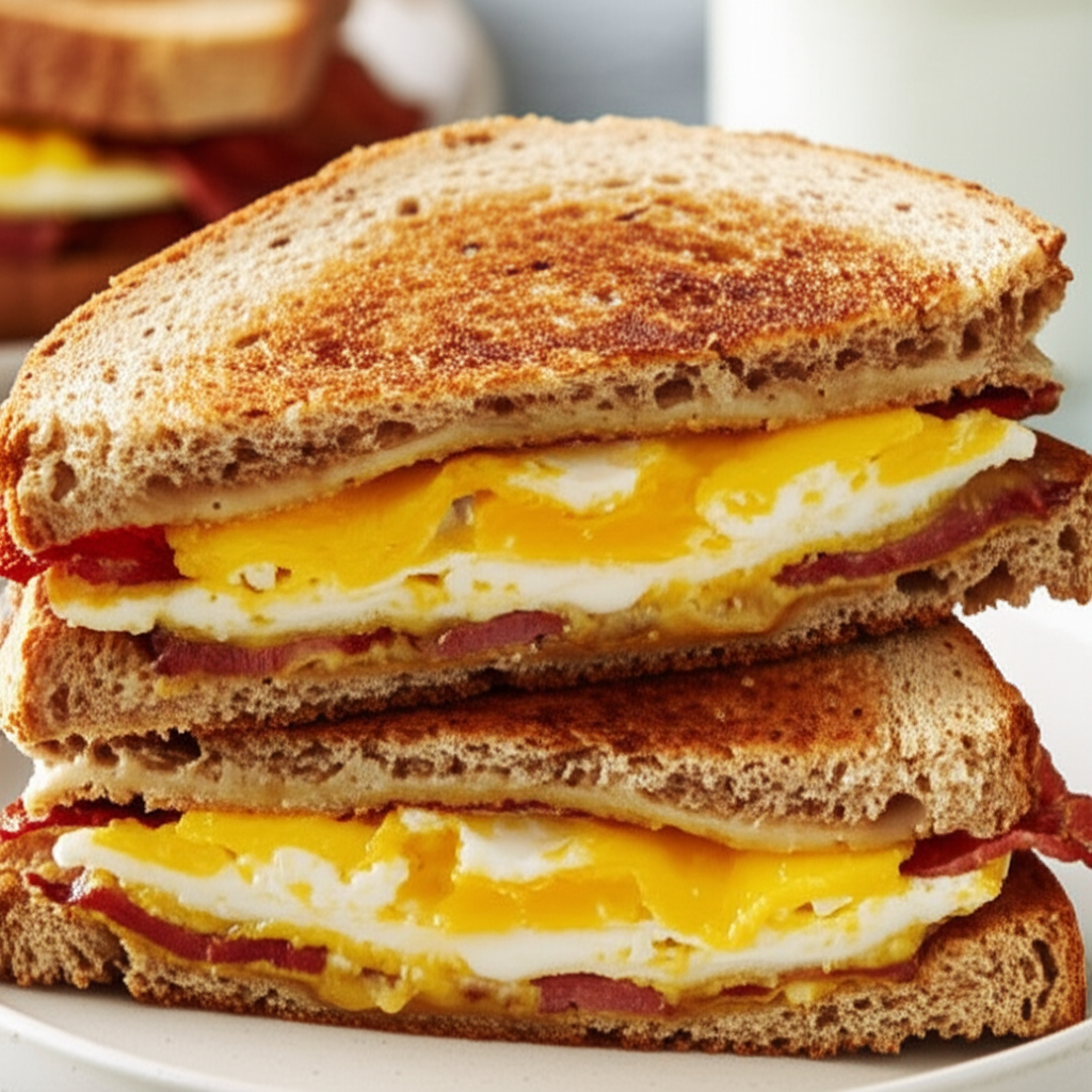 Bacon And Egg Breakfast Grilled Cheese image