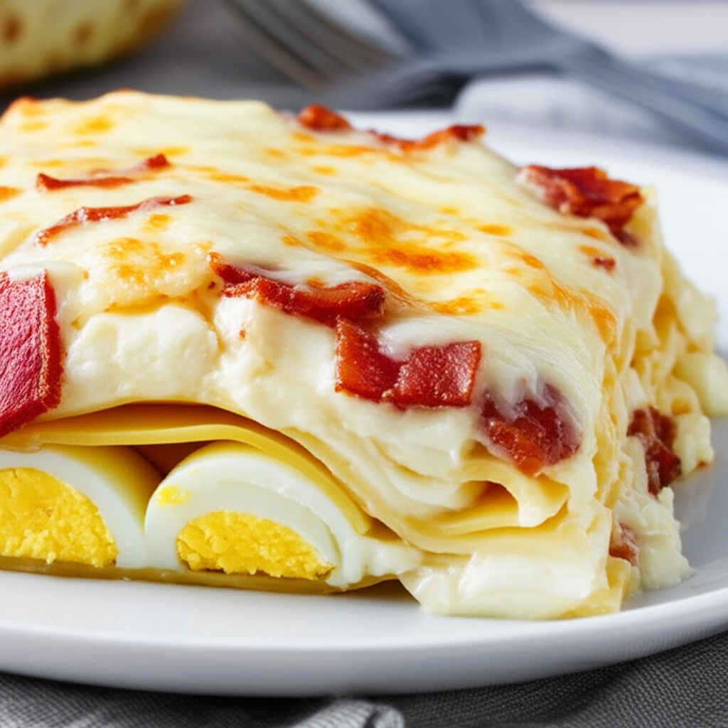 Bacon And Egg Lasagna image
