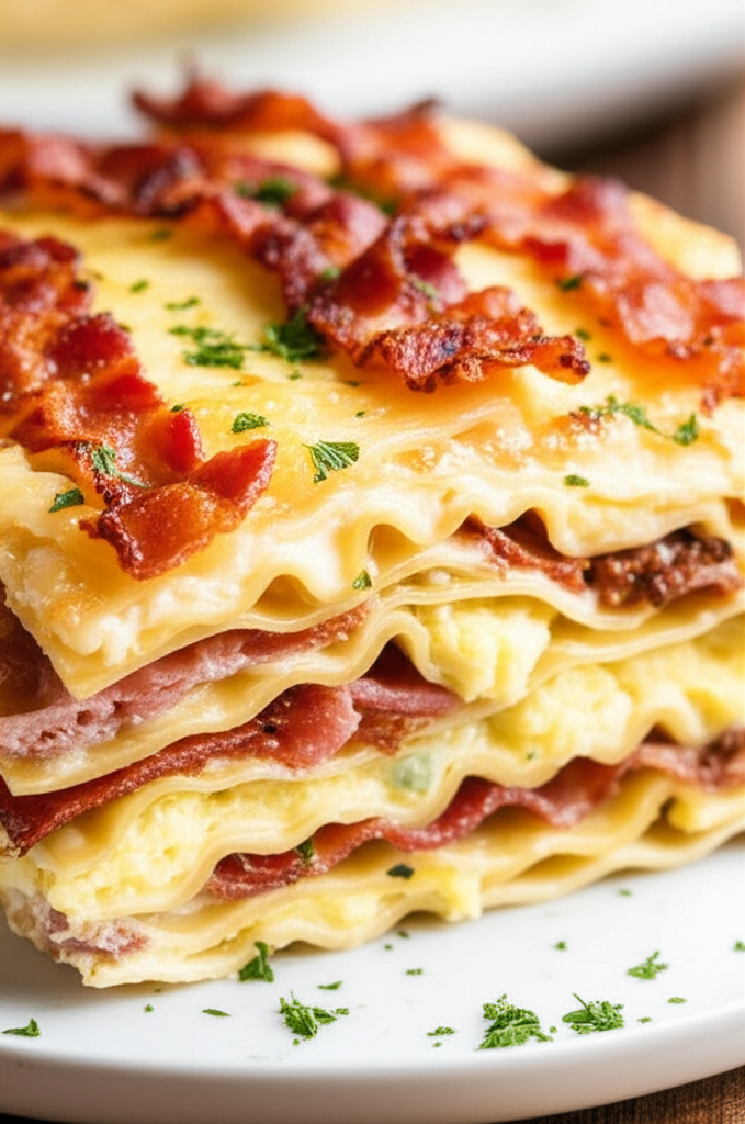 Bacon And Egg Lasagne image