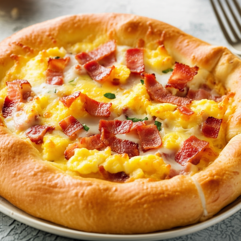 Bacon And Egg Pizza image