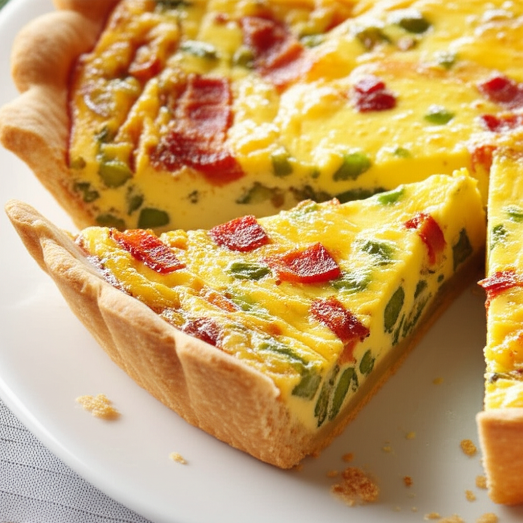 Bacon And Green Chile Quiche image