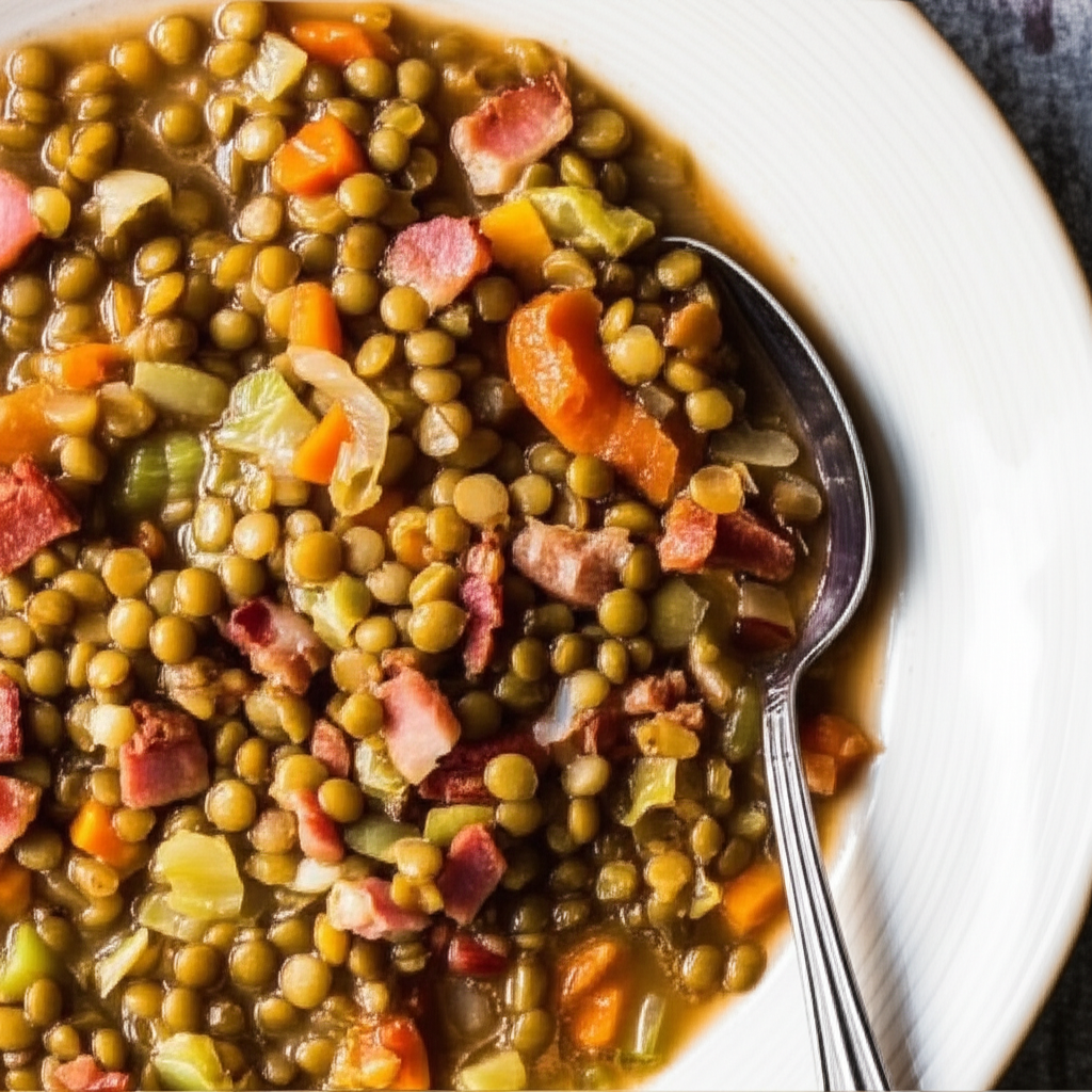 Bacon And Lentil Soup image