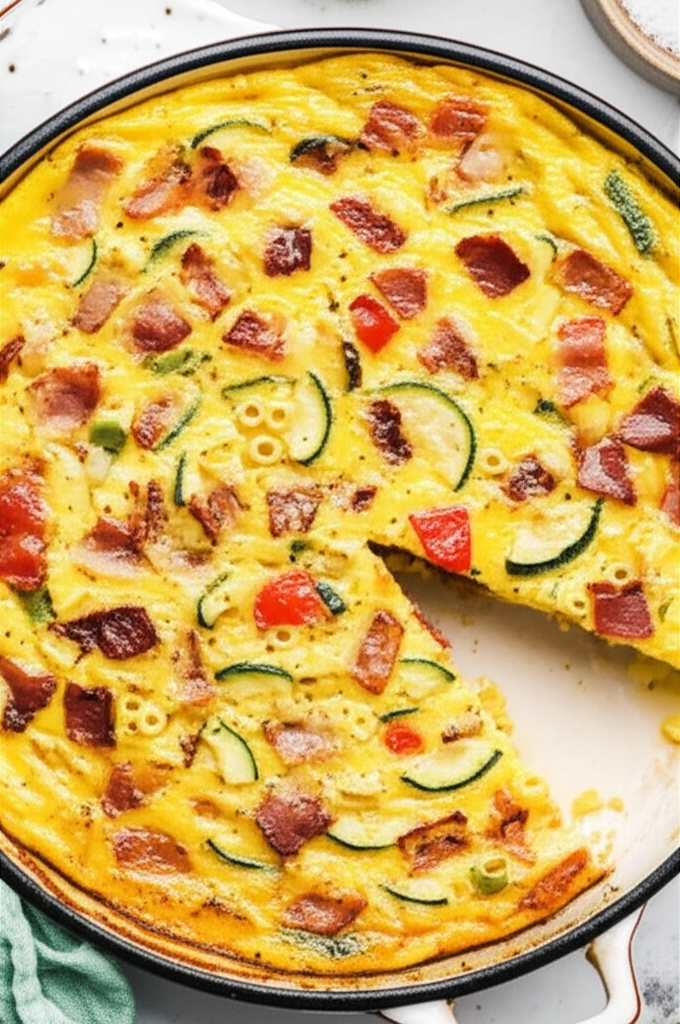 Bacon And Macaroni Frittata image