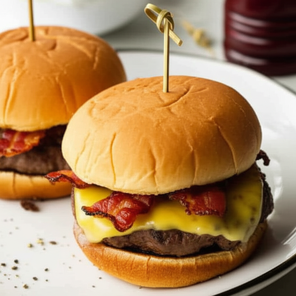 Bacon And Pepper Jack Stuffed Hamburgers image