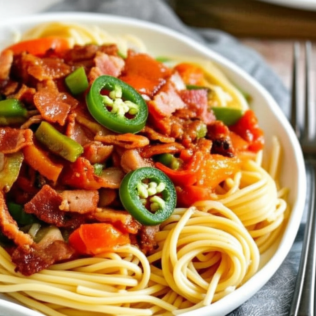 Bacon And Pepper Pasta image
