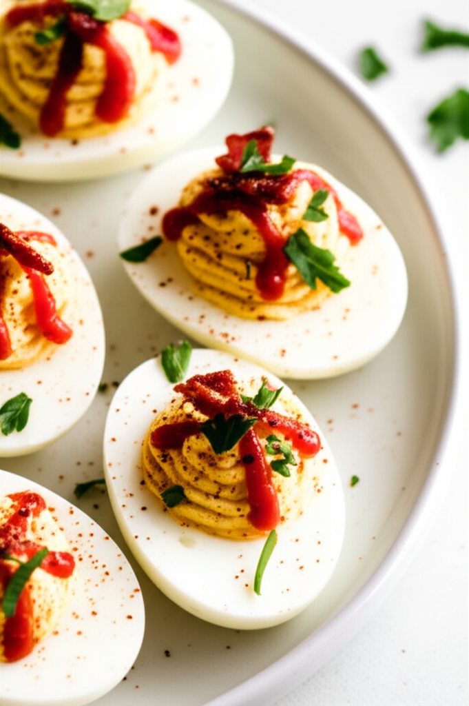 Bacon And Tomato Deviled Eggs image