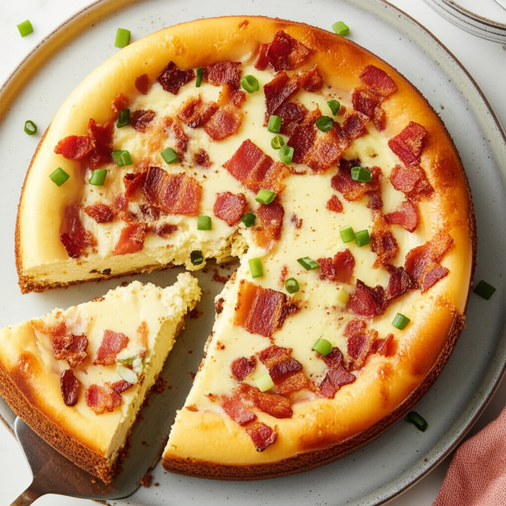 Bacon And Two Onion Cheesecake image