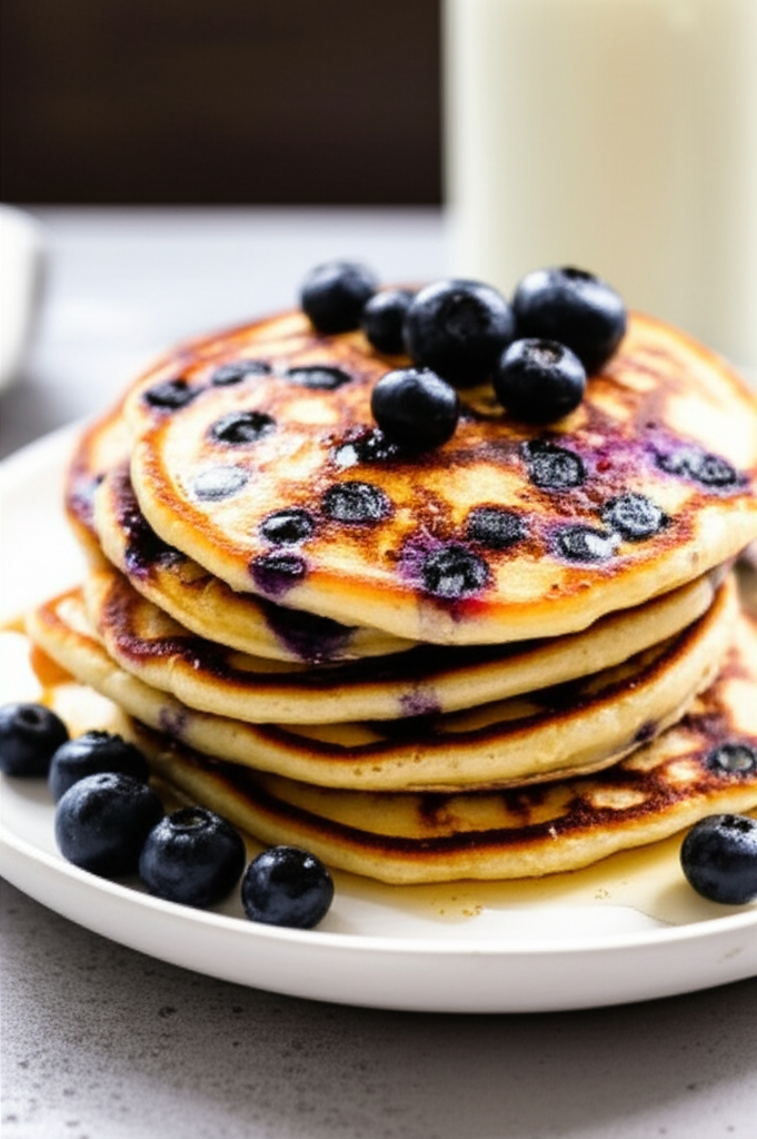 Light Apple Blueberry Pancakes image
