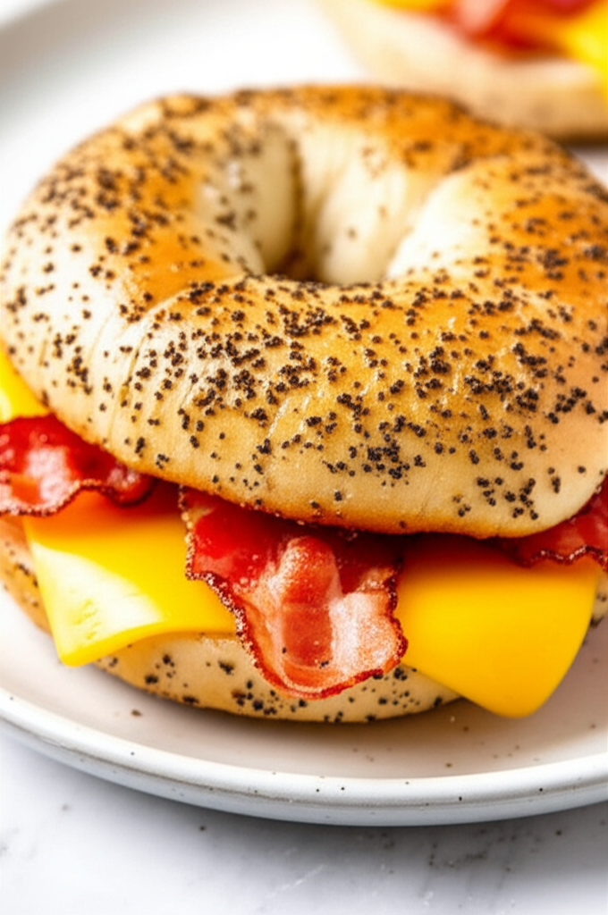 Bacon Bagel Cheese Sandwich image