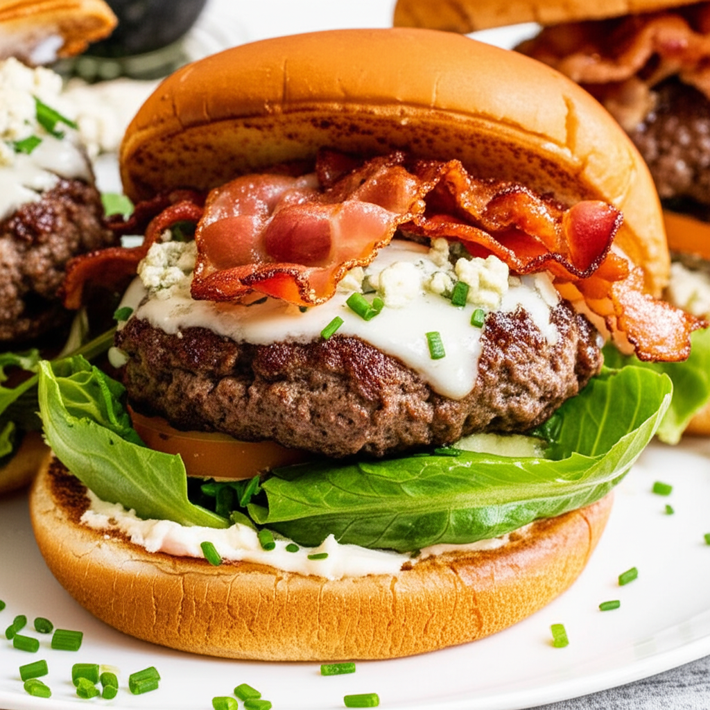 Bacon Blue Cheese Burgers image