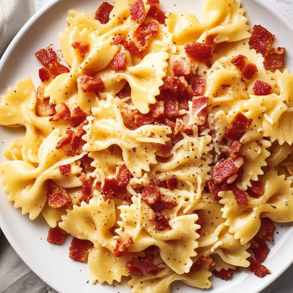 Bacon Bow Tie Pasta image