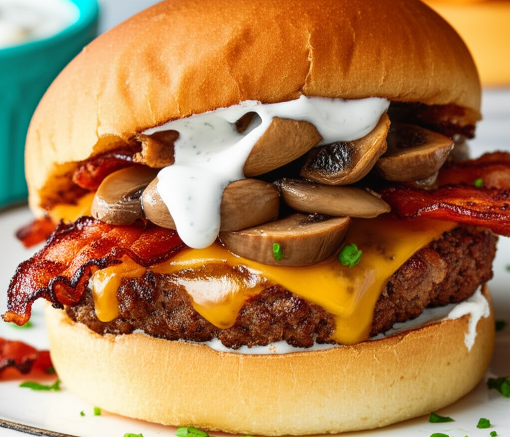 Bacon Cheddar Ranch Burgers image