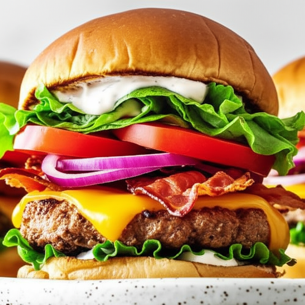 Bacon Cheddar Ranch Burgers image
