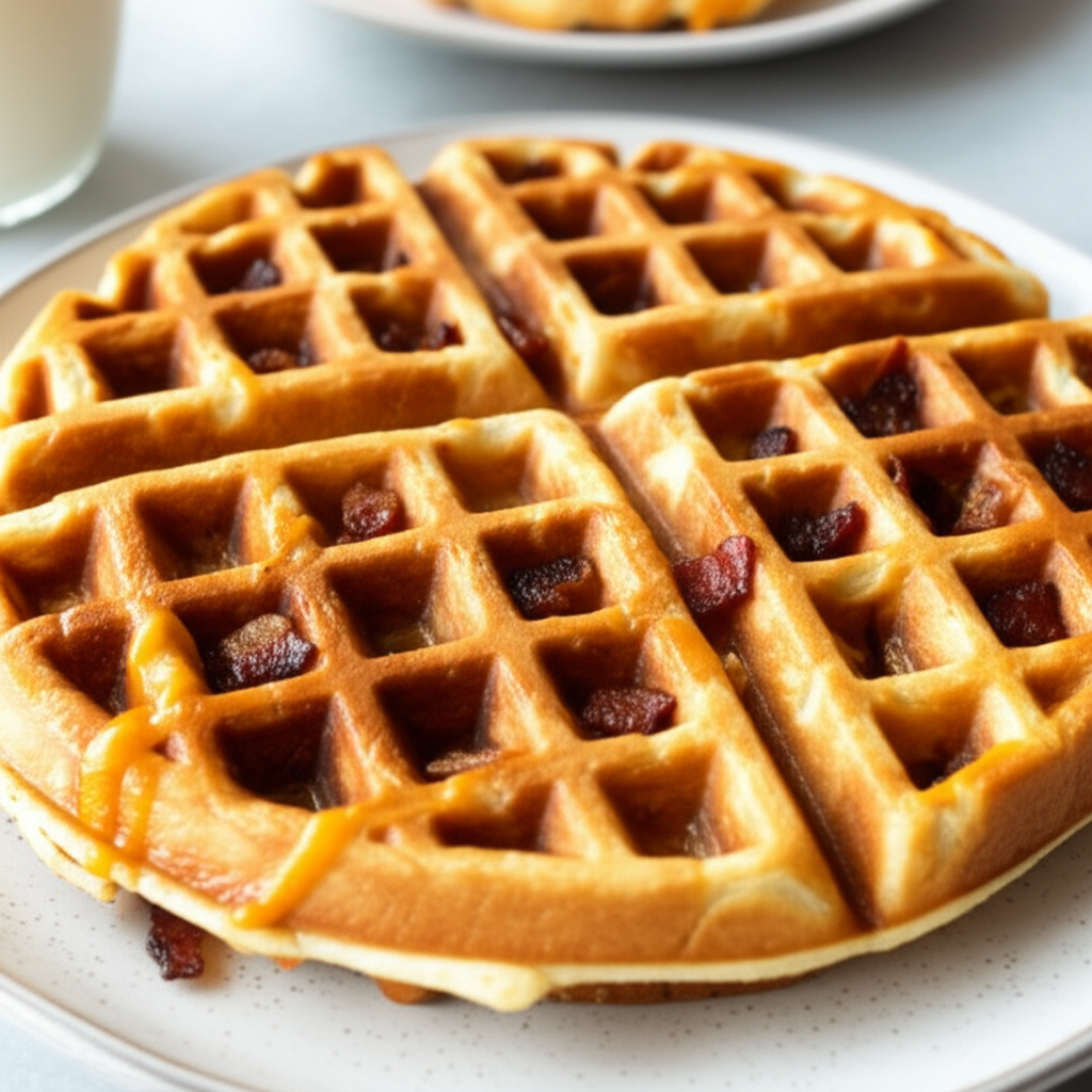 Bacon Cheddar Waffles image