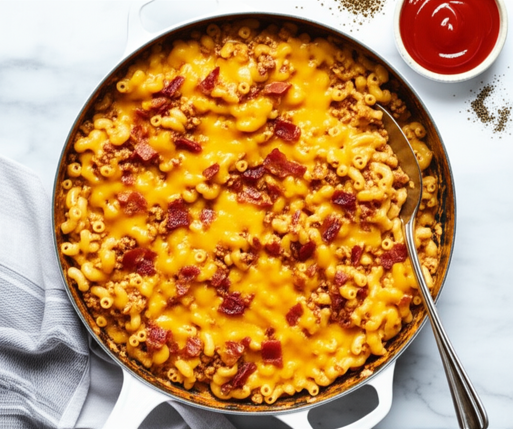 Bacon Cheeseburger Macaroni Skillet image
