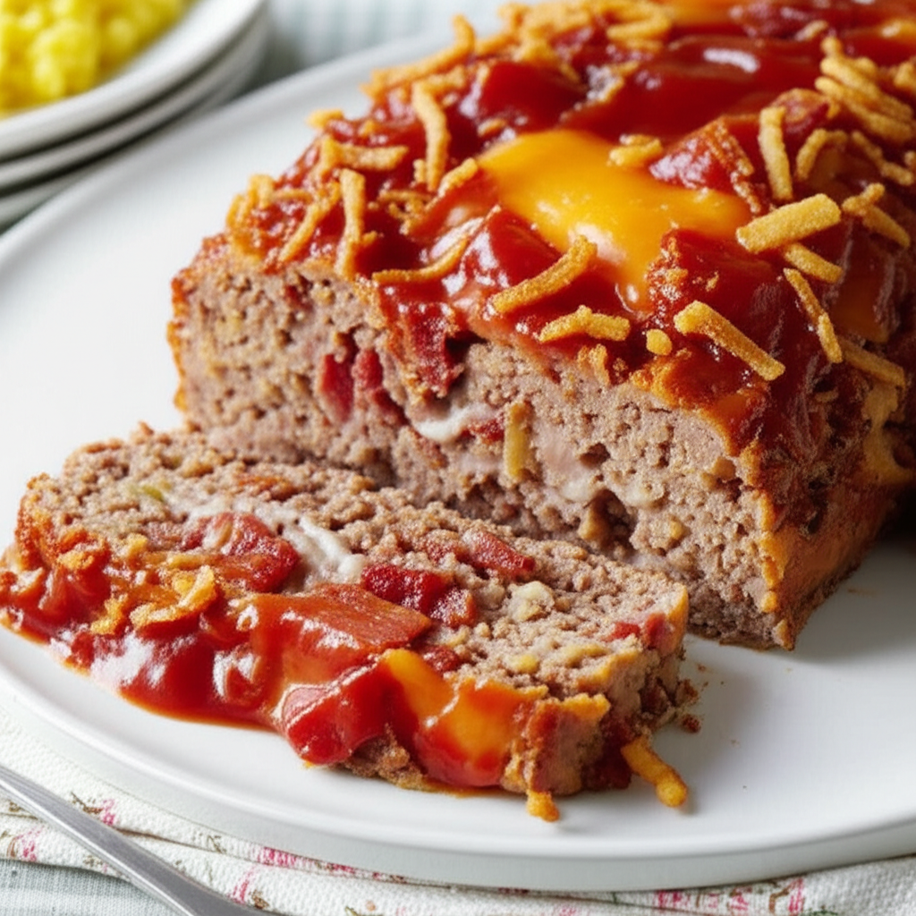 Bacon Cheeseburger Meatloaf Paula Deen image