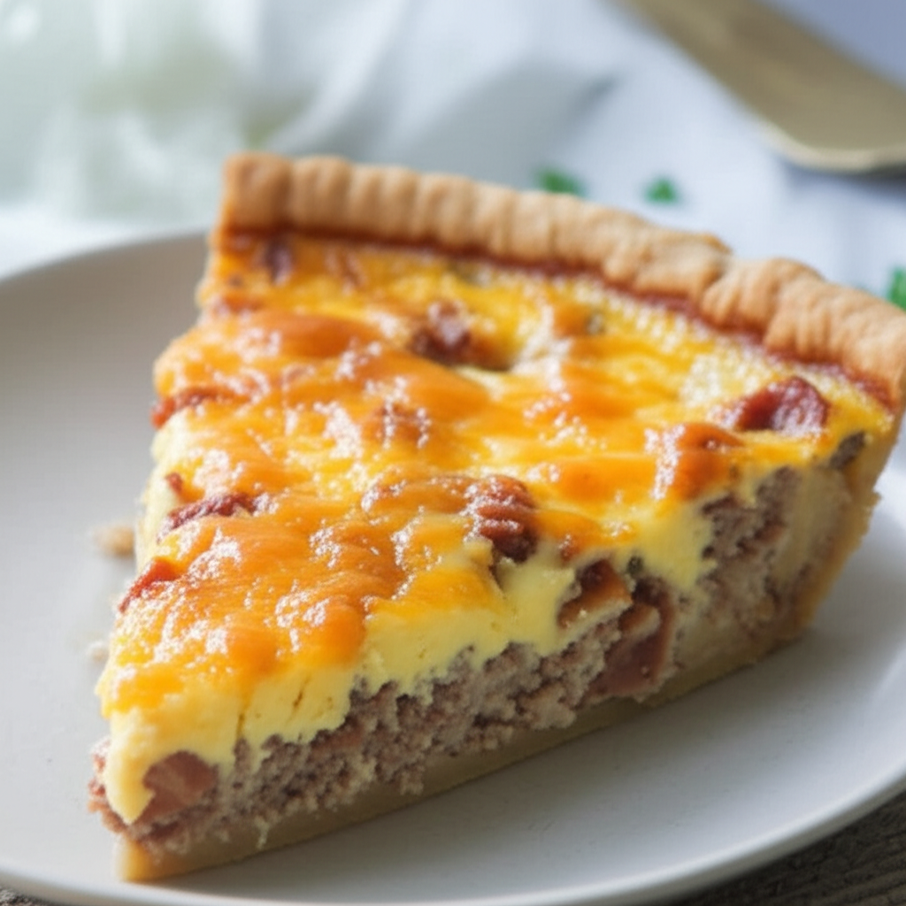 Bacon Cheeseburger Quiche image
