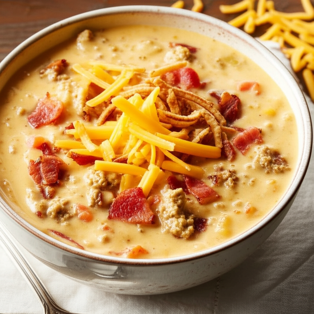 Bacon Cheeseburger Soup Paula Deen image