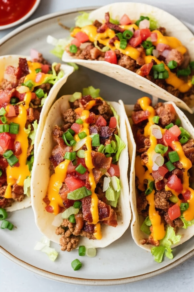 Bacon Cheeseburger Tacos image