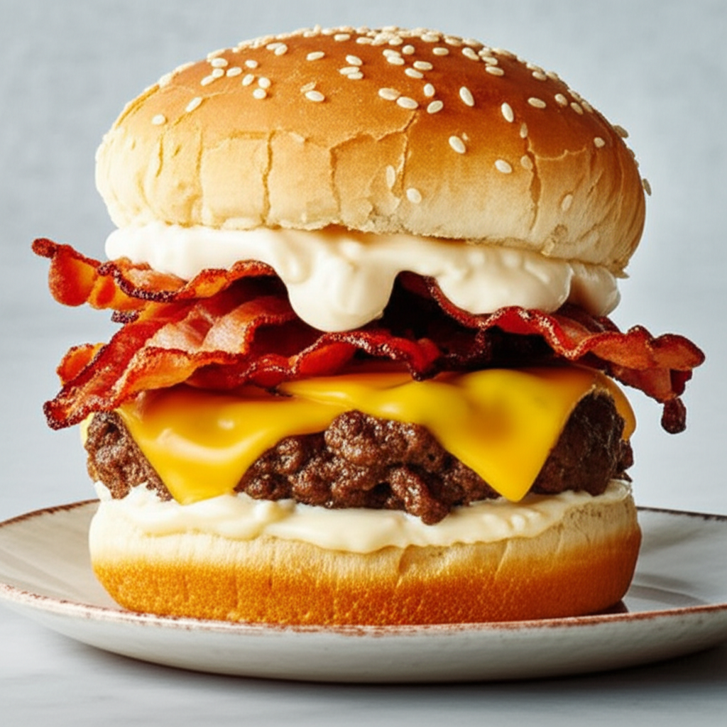 Bacon Cheeseburgers With French Onion Dip image
