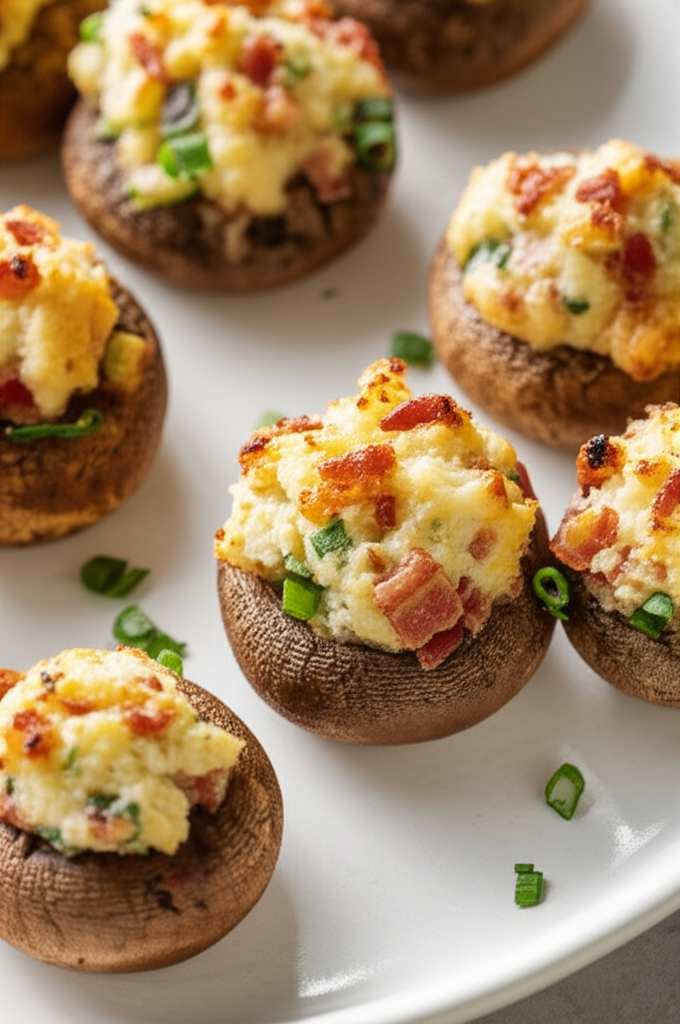 Bacon Cream Cheese Stuffed Mushrooms image
