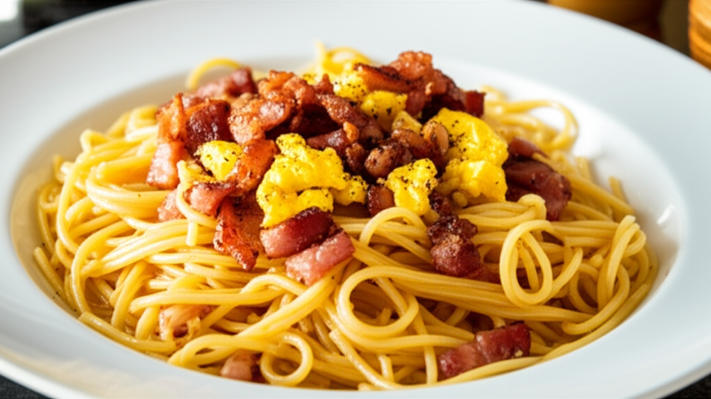 Bacon Egg Spaghetti image