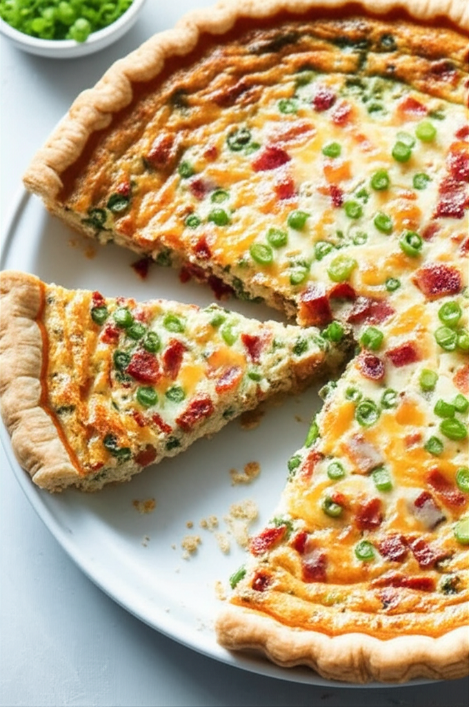 Bacon Green Chili Quiche image